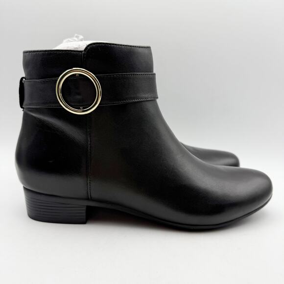 Trotters Womens Melody Ankle Booties US 10.5 NARROW Black Leather NIB - Picture 5 of 14